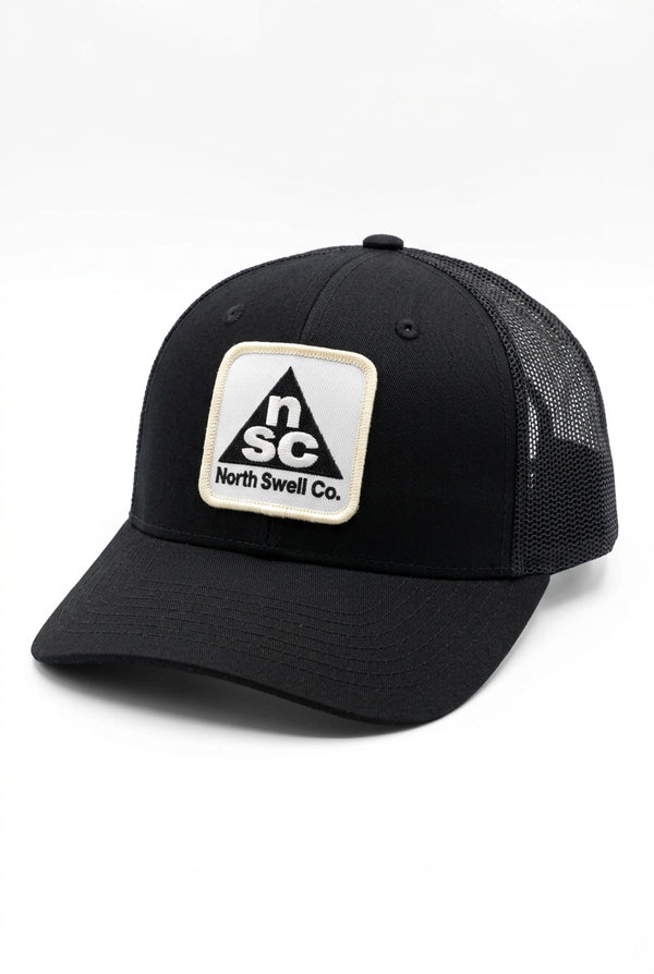 Kids Black North Swell Co. Patch Trucker Hat