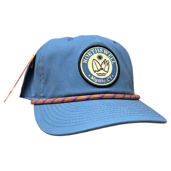 Slate Blue Rope Hat w/ Surfboard Patch