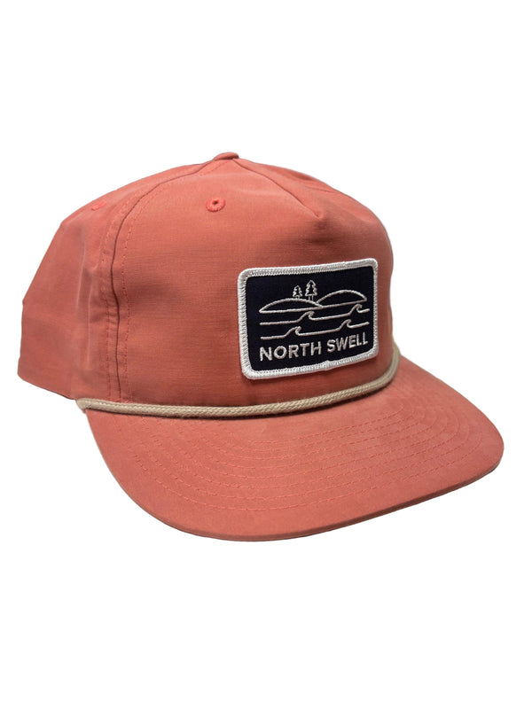 Salmon North Swell Leather Patch Grandpa Hat
