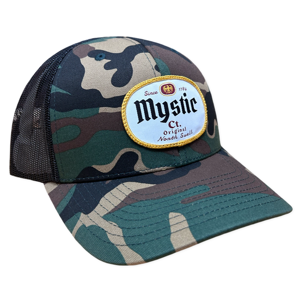Camo Mystic Beer Patch Trucker Hat