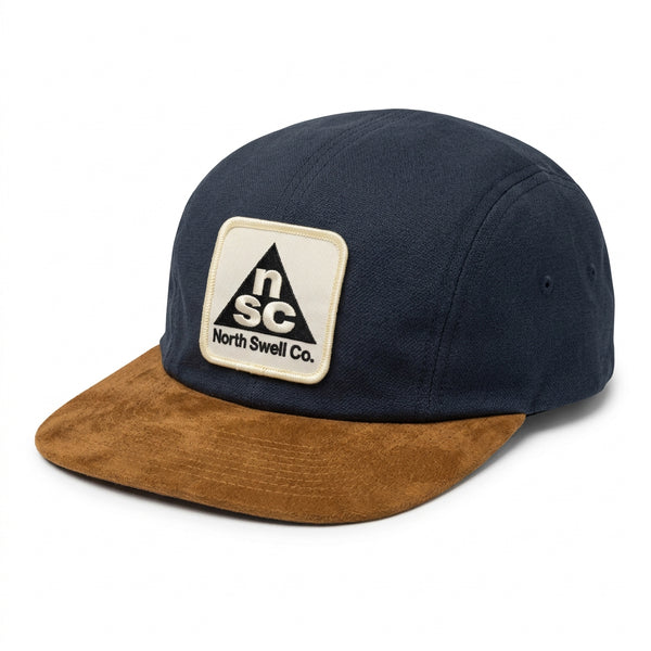 Blue/Brown Suede North Swell Co. Patch Grandpa Hat