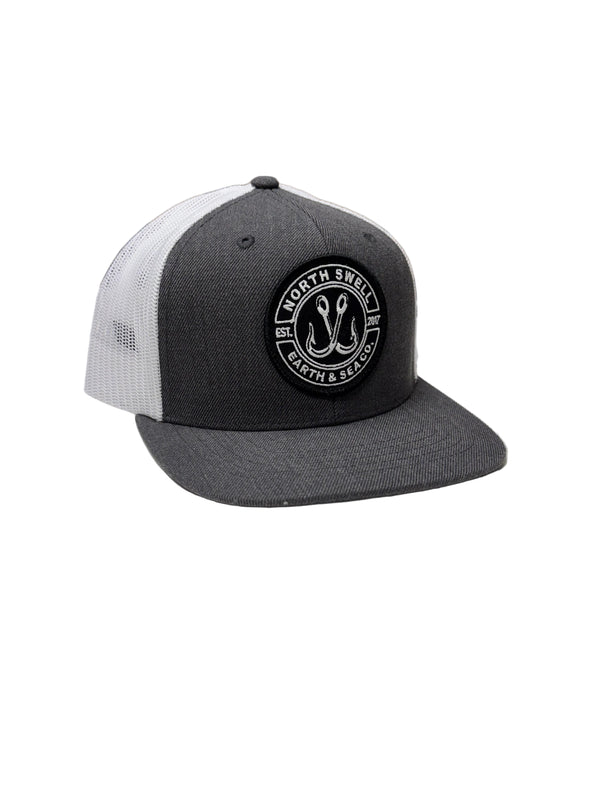 Kid's Charcoal Hooks Trucker Hat