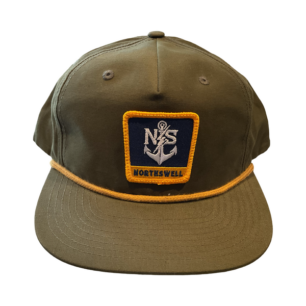 Olive Grandpa N/S Anchor Patch Hat