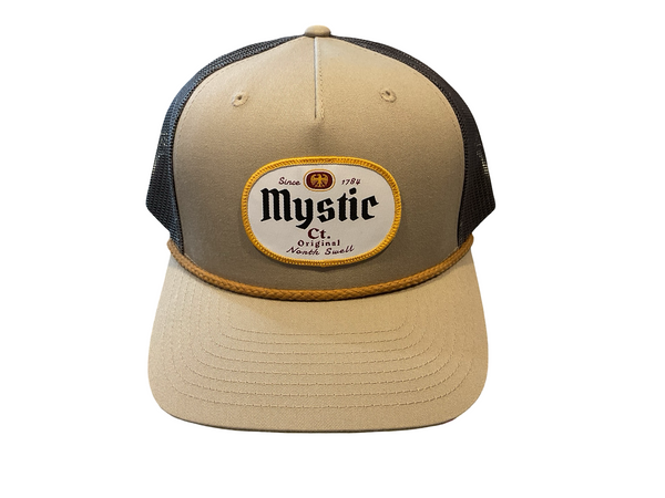 Tan Mystic Beer Patch Trucker Hat