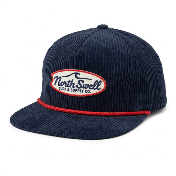 Navy Corduroy North Swell Surf Board Patch Hat