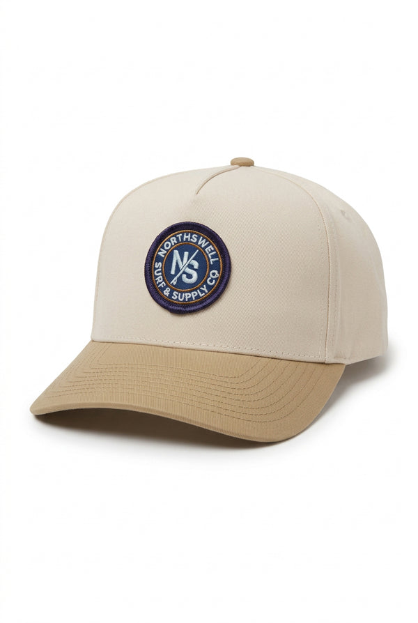 Beige NS Logo Patch Trucker Hat