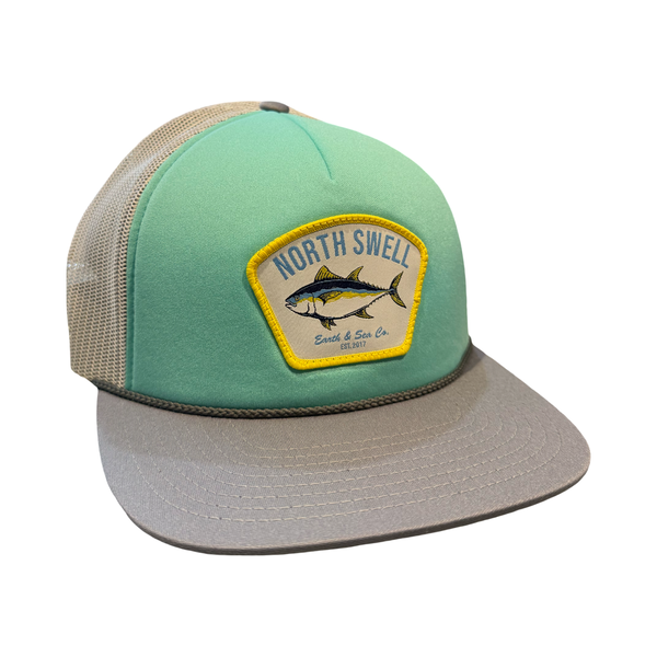 Teal Tuna Patch Trucker Hat