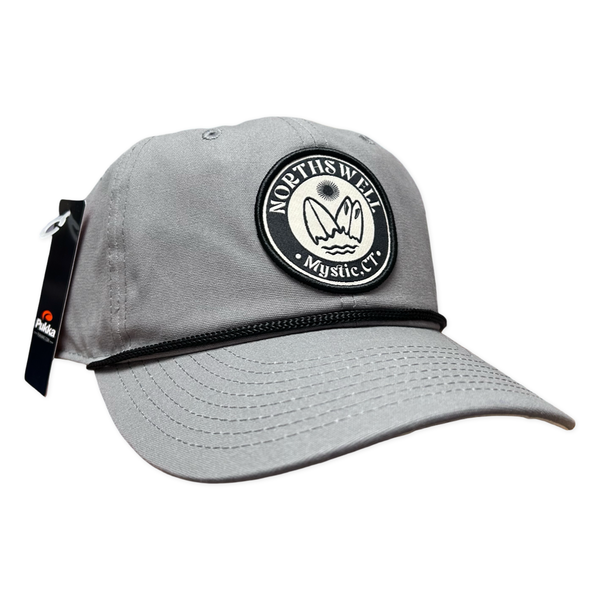 Grey Rope Hat w/ Surfboard Patch
