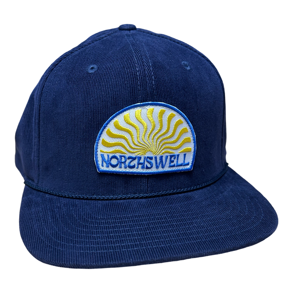 Navy Sun Patch Corduroy Hat