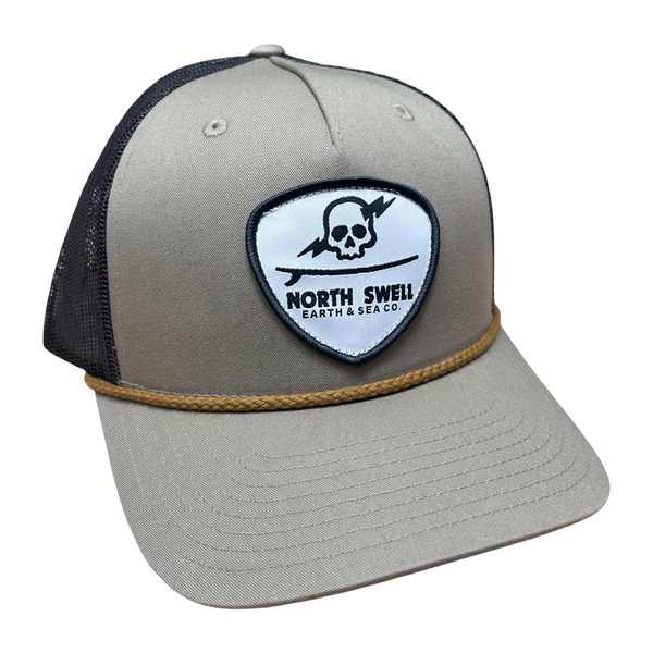 Olive Skull Logo Trucker Hat