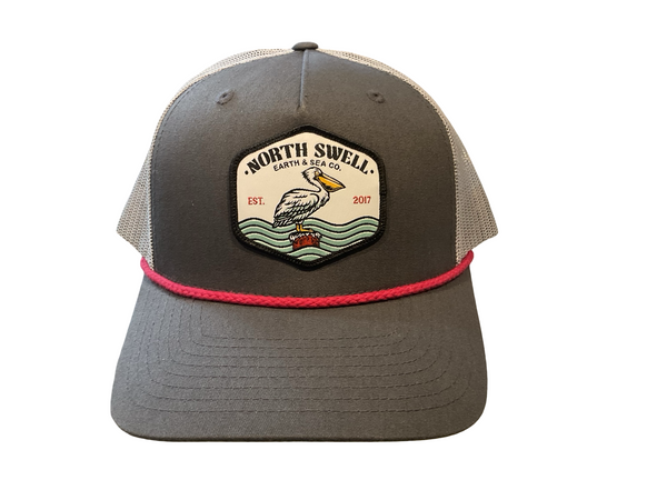Charcoal Trucker with Bird Patch