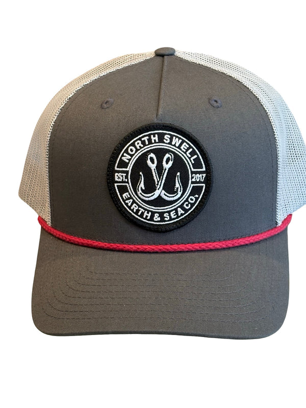 Charcoal Hooks Patch Trucker Hat