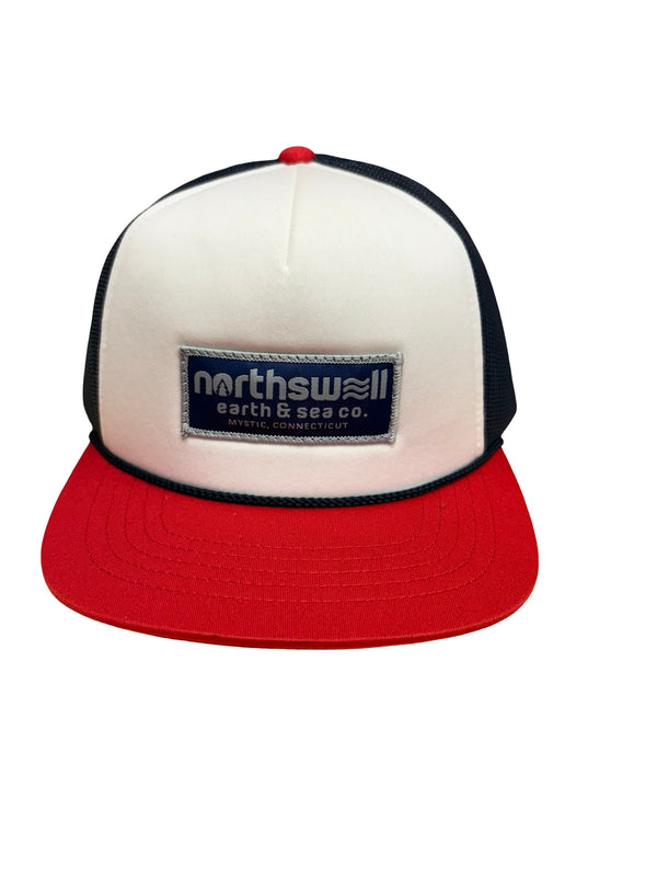 Kid's Red White and Blue Hat Flat Brim
