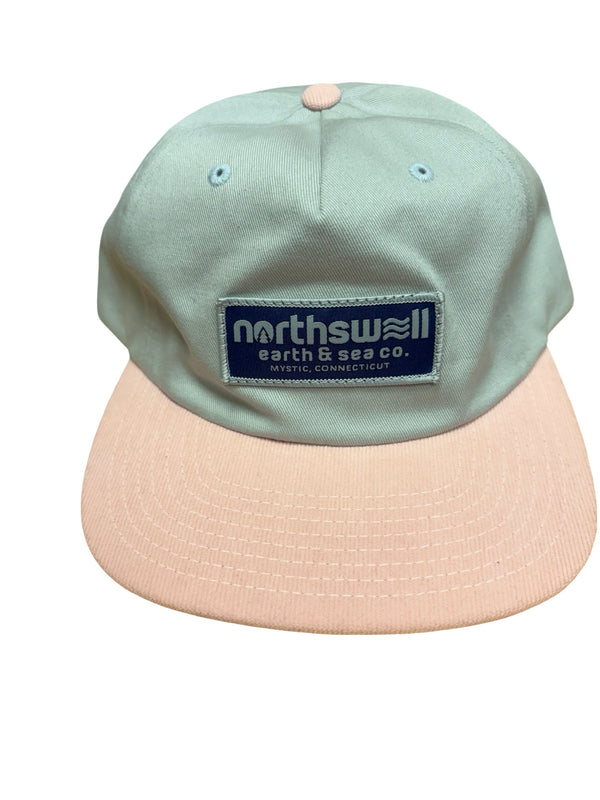 NS Logo Grey with Pink Rim Flat Brim Hat