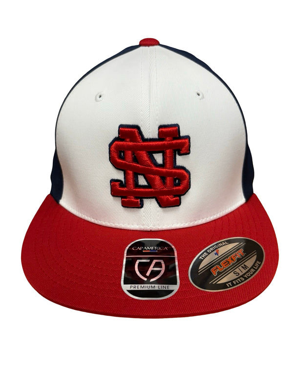 NS Red White and Blue Flat Brim Hat