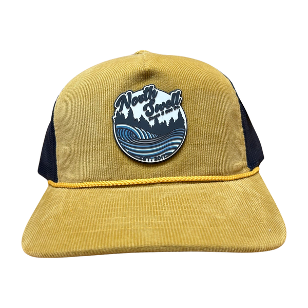 North Swell Wave Patch Corduroy Trucker Hat
