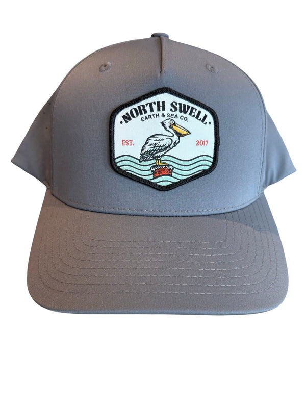 Grey Performance Bird Patch Hat