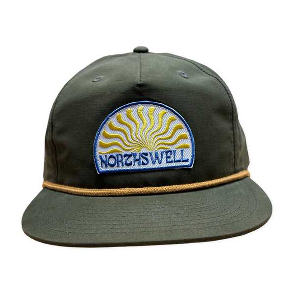 Olive Grandpa Hat with Sunshine Patch