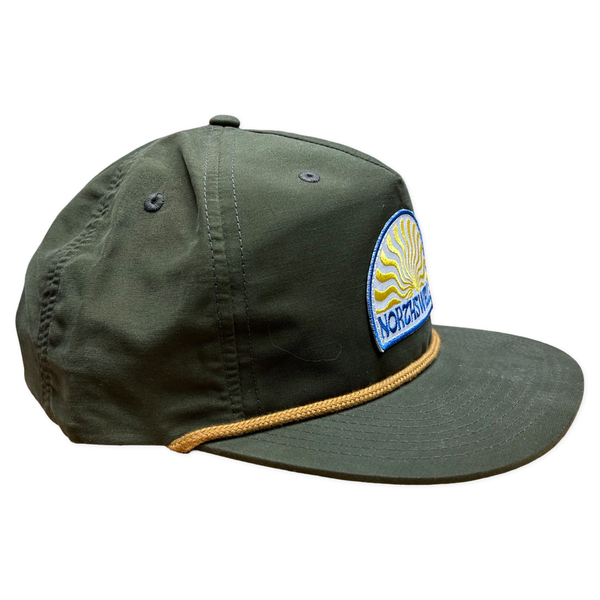 Olive Grandpa Hat with Sunshine Patch