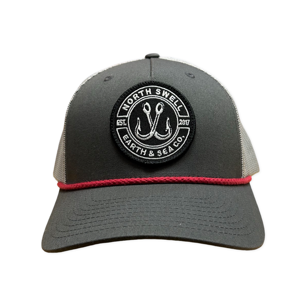 Charcoal Hooks Patch Trucker Hat