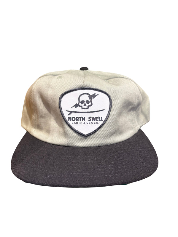 Sage Skull Surf Patch Flat Rim Hat