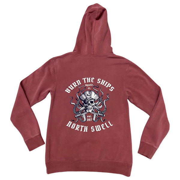 Burn The Ships Hoodie Pigment Dyed