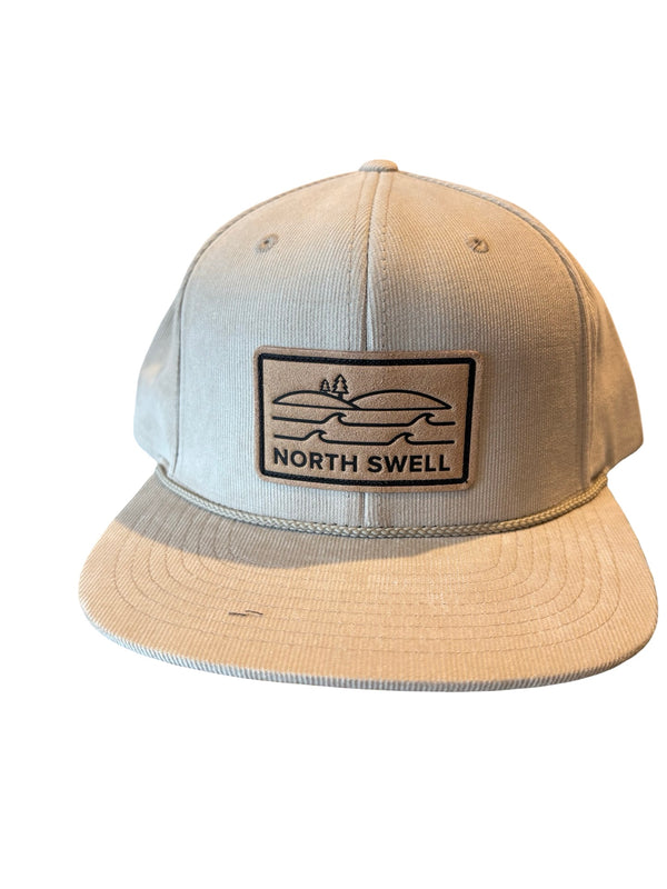 Beige Corduroy North Swell Leather Patch Flat Brim