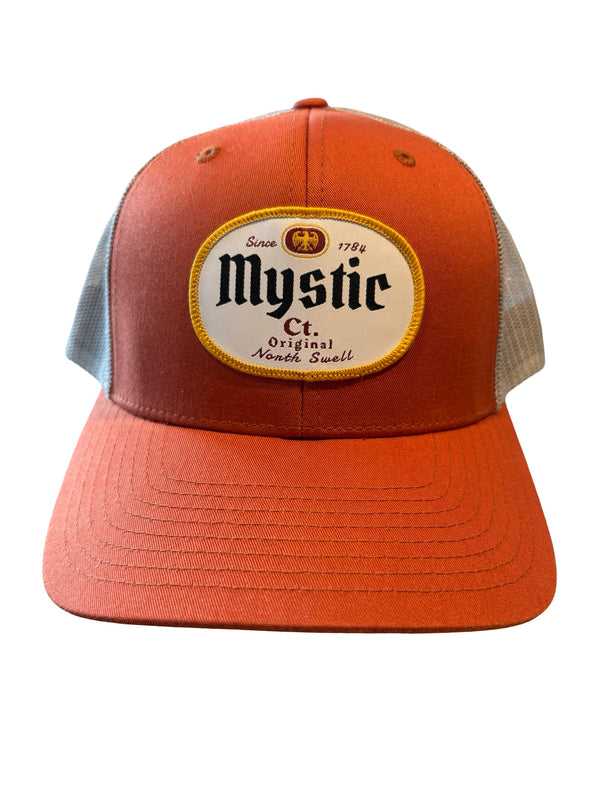 Orange Mystic Beer Patch Trucker Hat