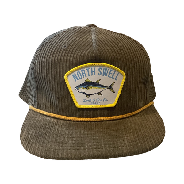 Olive Corduroy Tuna Patch Hat