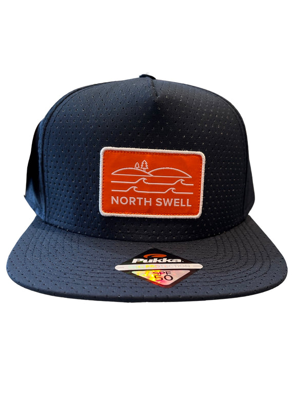 North Swell Pukka Navy Tritech  Hat W/ Orange Patch