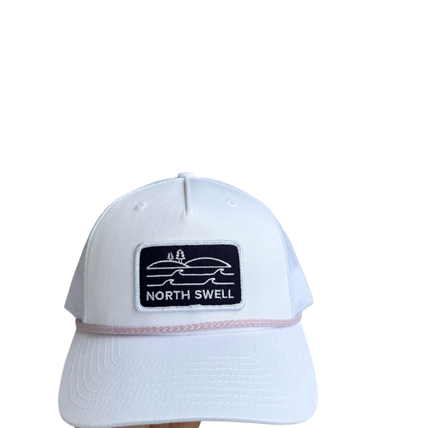 North Swell Patch White Trucker Hat