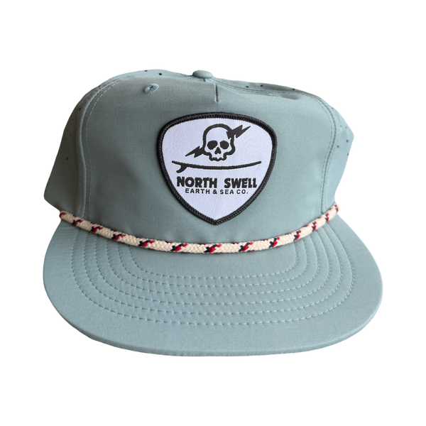 Teal Performance Skull Patch Hat