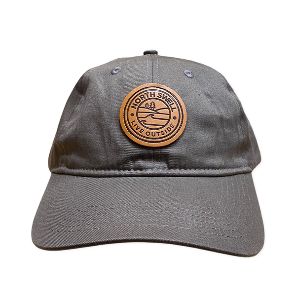 Dad Hat with our Leather Circle Logo Patch