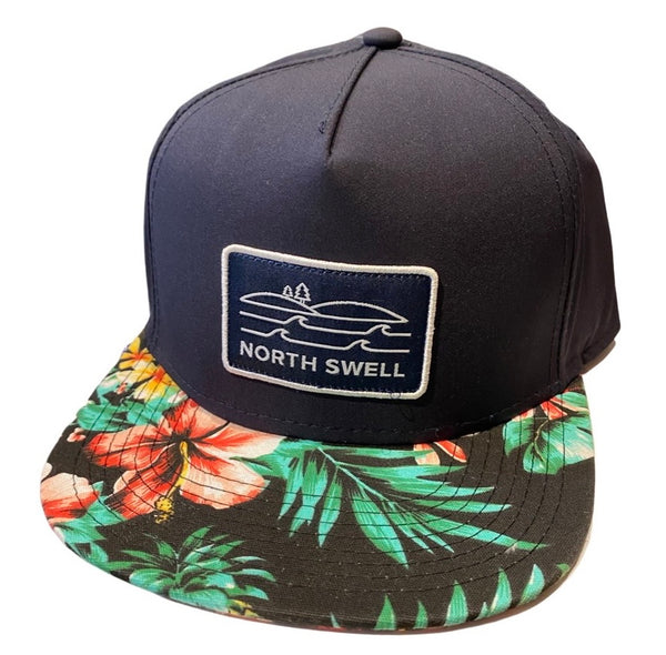 Northswell Pukka Hat Navy with Floral Brim
